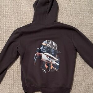 Southern Marsh Black Hoodie with Duck Graphic